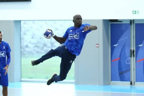 Olivier Nyokas (France) HANDBALL : Equipe de France - Entrainement + Equipe de France - 27 12 2018 KevinDomas Panoramic 