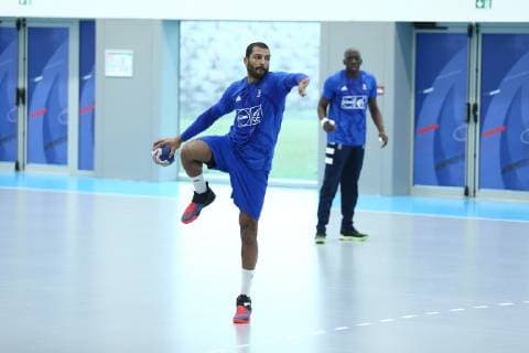Nicolas Claire (France) HANDBALL : Equipe de France - Entrainement + Equipe de France - 27 12 2018 KevinDomas Panoramic 