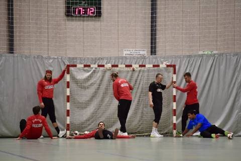 The Danish mens team trains ahead of the Handball World Cup in the Northwest Hall in Herning on Friday 28 December 2018 Herning Denmark, detectedSourceLanguage  Copyright: BoxAmstrupx cop103 spdk20181228-172709-L