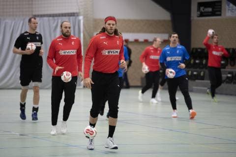Mikkel Hansen and the rest of the Danish mens team train ahead of handball World Championships in Nordvest Hallen in Herning Friday December 28, 2018 Herning Denmark, detectedSourceLanguage  Copyright: BoxAmstrup BoxAmstrupx cop103 spdk20181228-183157-L
