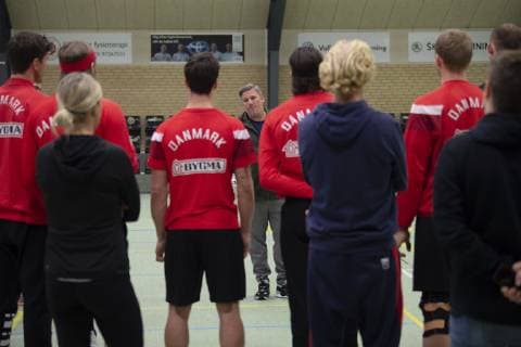 Landstraener Nikolaj Jacobsen The Danish mens team trains ahead of the Handball World Cup in the Northwest Hall in Herning Friday 28 December 2018 Herning Denmark, detectedSourceLanguage  Copyright: www.BoAmstrup.dk BoxAmstrupx cop103 spdk20181228-183201-L