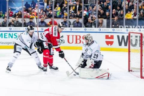 28 12 2018 Ice Hockey Season 2018 2019 Spengler Cup Game 2 Team Canada Thomas Sabo Ice Tigers Icetigers Nuremberg ThHa Andreas Jenike 29 Thomas Sabo Ice Tigers Tom Gilbert 14 Thomas Sabo Ice Tigers Adam Cracknell 24 Team Canada