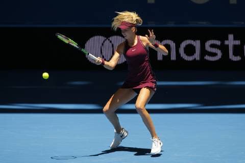 29th December 2018, RAC Arena, Perth, Australia; Hopman Cup Tennis, sponsored by Mastercard; Katie Boulter of Team Britain plays a forehand shot against Maria Sakkari of Team Greece  ActionPlus12091015 DavidxWoodley