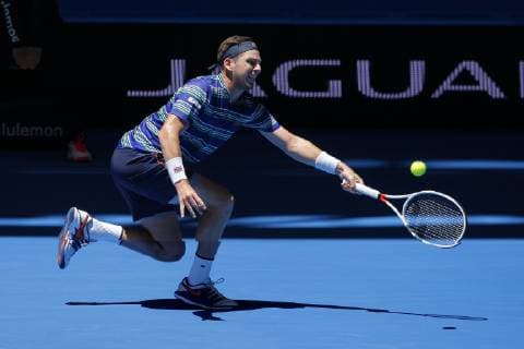 29th December 2018, RAC Arena, Perth, Australia; Hopman Cup Tennis, sponsored by Mastercard; Cameron Norrie of Team Great Britain plays a forehand shot against Stefanos Tsitsipas of Team Greece  ActionPlus12090997 DavidxWoodley