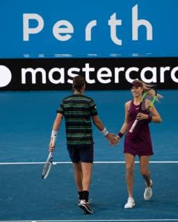 Katie Boulter Cameron Norrie GBR Mixed Doubles Tennis Hopman Cup 2019 ITF Perth Arena Perth Western Australia Australia 29 December 2018 Â Copyright: xJuergenxHasenkopfx