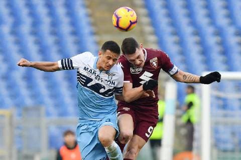 Sport Bilder des Tages Fußball, Lazio Rom - FC Turin As Roma 29 12 2018 - campionato di calcio serie A Lazio-Torino foto Antonello Sammarco Image nella foto: Andrea Belotti-Luiz Felipe 