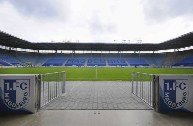 Interior view of the stadium in Magdeburg on Thursday 18 Sept 2008 The state capital of Saxony-Anhalt will use this stadium as a venue for the FIFA Womens World Cup 2011 The stadium, inaugurated in December 2006, has a capacity of around 25,000 seats The stadium is the venue of the regional league team 1 FC Magdeburg Eckehard Schulz Interior view of the soccer stadium in Magdeburg eastern Germany Thursday Sept 18 2008 The city of Magdeburg stands for a venue of the FIFA Women World Cup 2011 In the stadium are around 25 000 seats In front the sings of the German fourth league club 1 FC Magdeburg Eckehard Schulz Magdeburg DEU