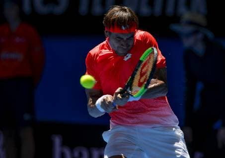 30th December 2018, RAC Arena, Perth, Australia; Hopman Cup Tennis, sponsored by Mastercard; David Ferrer of Team Spain plays a backhand shot against Alexander Zverev of Team Germany  ActionPlus12091691 DavidxWoodley