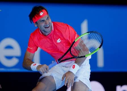 30th December 2018, RAC Arena, Perth, Australia; Hopman Cup Tennis, sponsored by Mastercard; David Ferrer of Team Spain watches his shot go in to win the second set against Alexander Zverev of Team Germany  ActionPlus12091693 DavidxWoodley