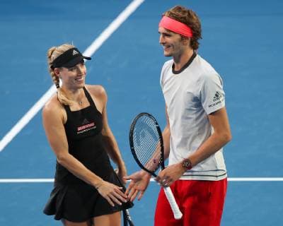 Angelique Kerber and Alexander Zverev Mixed Doubles Tennis Hopman Cup 2019 ITF RAC Arena Perth Western Australia Australia 30 December 2018 Â Copyright: xJuergenxHasenkopfx