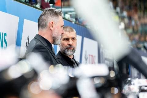30 12 2018 Ice Hockey Season 2018 2019 Spengler Cup Semifinal Team Canada Thomas Sabo Ice Tigers Icetigers Nuremberg ThHa Mike Flanagan Co Trainer Assistant Coach Thomas Sabo Ice Tigers Martin Jiranek Head Coach Headcoach Thomas Sabo Ice Tigers