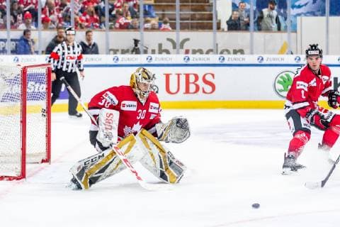 30 12 2018 Ice Hockey Season 2018 2019 Spengler Cup Semifinal Team Canada Thomas Sabo Ice Tigers Icetigers Nuremberg ThHa Zachary Fucale 30 Team Canada