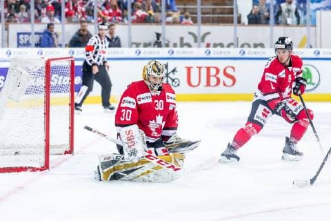 30 12 2018 Ice Hockey Season 2018 2019 Spengler Cup Semifinal Team Canada Thomas Sabo Ice Tigers Icetigers Nuremberg ThHa Zachary Fucale 30 Team Canada 1 4 Goal against