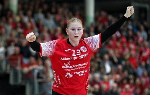 Handball 1 Bundesliga Women THC Frisch Auf Göppingen 30 12 18 Bad Langensalza Handball 1 Bundesliga Women Season 2018 2019 Thüringer Handballclub THC Frisch Auf Göppingen in picture Maike Schmelzer THC