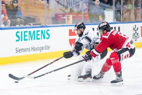 30 12 2018 Ice Hockey Season 2018 2019 Spengler Cup Semifinal Team Canada Thomas Sabo Ice Tigers Icetigers Nuremberg ThHa Brandon Segal 26 Thomas Sabo Ice Tigers Dante Fabbro 8 Team Canada
