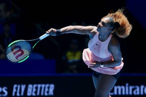 (181231) -- PERTH, Dec. 31, 2018 (Xinhua) -- Serena Williams of the United States serves the ball during the women s single match against Maria Sakkari of Greece between the United States and Greece at Hopman Cup mixed teams tennis tournament in Perth, Australia, Dec. 31 , 2018. Serena Williams won 2-0. (Xinhua Zhou Dan) (SP)AUSTRALIA-PERTH-TENNIS-HOPMAN CUP 