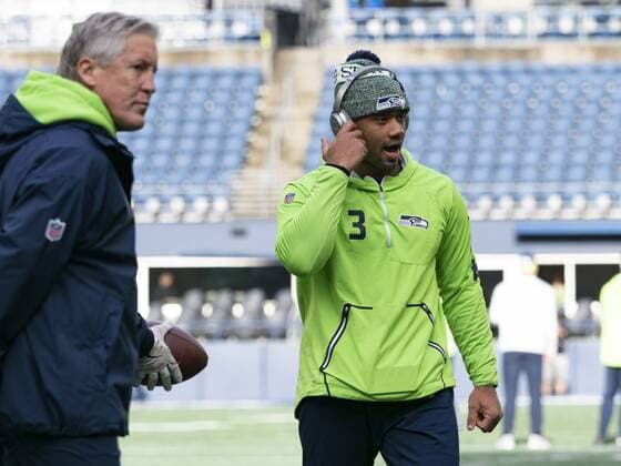 SEATTLE, WA - DECEMBER 30: Seattle Seahawks Quarterback Russell Wilson (3) warming up before the NFL American Football Herren USA football game between the Arizona Cardinals and the Seattle Seahawks on December 30, 2018 at CenturyLink Field in Seattle, WA. (Photo by Joseph Weiser Icon Sportswire) NFL: DEC 30 Cardinals at Seahawks Icon181230061 EDITORIAL USE ONLY