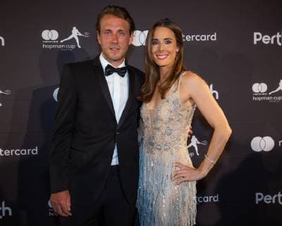 Hopman Cup Feature New Year s Eve Gala New Years Eve Ball Lucas Pouille and Alize Cornet Tennis Hopman Cup New Year™s Eve Gala ITF Crown Perth Grand Ballroom Perth Western Australia Australia 31 December 2018 Â Copyright: xJuergenxHasenkopfx