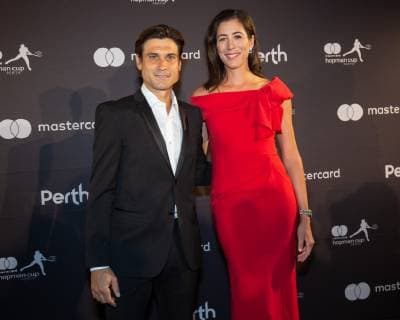 Hopman Cup Feature New Year s Eve Gala New Years Eve Ball Garbine Muguruza and David Ferrer Tennis Hopman Cup New Year™s Eve Gala ITF Crown Perth Grand Ballroom Perth Western Australia Australia 31 December 2018 Â Copyright: xJuergenxHasenkopfx