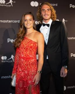 Hopman Cup Feature New Year s Eve Gala Silvester Ball Maria Sakkari and Stefanos Tsitsipas Tennis Hopman Cup New Year™s Eve Gala ITF Crown Perth Grand Ballroom Perth Western Australia Australia 31 December 2018 Â Copyright: xJuergenxHasenkopfx