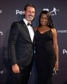 Hopman Cup Feature New Year s Eve Gala New Years Eve Gala New Years Ball Patrick Mouratoglou and Partner Tennis Hopman Cup New Year™s Eve Gala ITF Crown Perth Grand Ballroom Perth Western Australia Australia 31 December 2018 Â Copyright: xJuergenxHasenkopfx