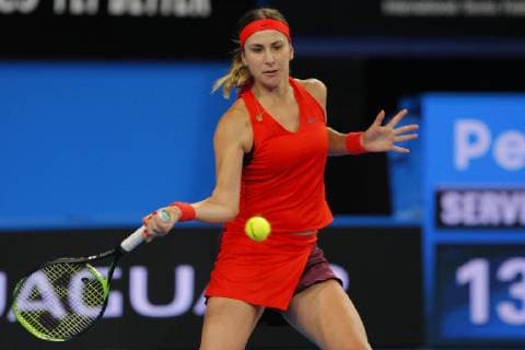 1st January 2019, RAC Arena, Perth, Australia; Hopman Cup Tennis, sponsored by Mastercard; Belinda Bencic of Team Switzerland reaches for a plays a forehand shot against Serena Williams of Team USA  ActionPlus12091939 DavidxWoodley