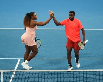 Serena Williams and Frances Tiafoe Mixed Doubles Tennis Hopman Cup New Year™s Eve Gala ITF Crown Perth Grand Ballroom Perth Western Australia Australia 1 January 2019 Â Copyright: xJuergenxHasenkopfx
