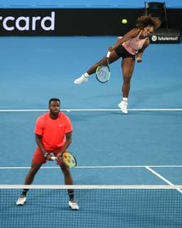 Serena Williams and Frances Tiafoe Mixed Doubles Tennis Hopman Cup New Year™s Eve Gala ITF Crown Perth Grand Ballroom Perth Western Australia Australia 1 January 2019 Â Copyright: xJuergenxHasenkopfx