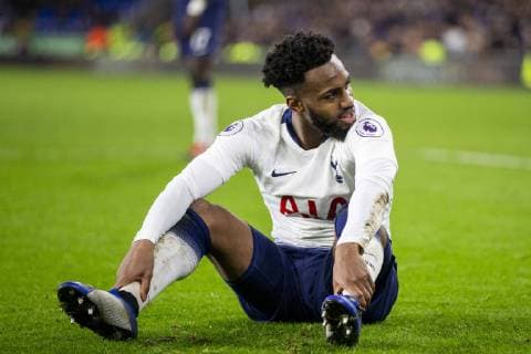 Danny Rose of Tottenham despairs after a missed chance during the Premier League match between Cardiff City and Tottenham Hotspur at the Cardiff City Stadium, Cardiff, Wales on 1 January 2019. Copyright: xPMIx xMarkxxHawkinsx PMI-2512-0056