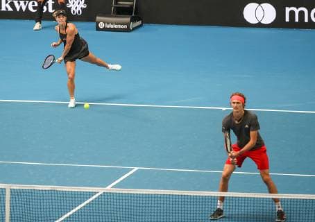 Angelique Kerber Alexander Zverev Mixed Doubles Tennis Hopman Cup 2019 ITF RAC Arena Perth Western Australia Australia 2 January 2019 Â Copyright: xJuergenxHasenkopfx