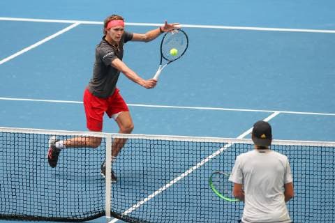 Angelique Kerber Alexander Zverev Mixed Doubles Tennis Hopman Cup 2019 ITF RAC Arena Perth Western Australia Australia 2 January 2019 Â Copyright: xJuergenxHasenkopfx