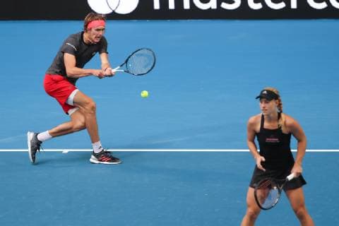 Angelique Kerber Alexander Zverev Mixed Doubles Tennis Hopman Cup 2019 ITF RAC Arena Perth Western Australia Australia 2 January 2019 Â Copyright: xJuergenxHasenkopfx