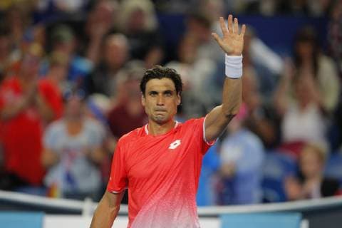 2nd January 2019, RAC Arena, Perth, Australia; Hopman Cup Tennis, sponsored by Mastercard; David Ferrer of Team Spain waives to the fans after defeating Matt Ebden of Team Australia 2 sets to Love  ActionPlus12092369 DavidxWoodley