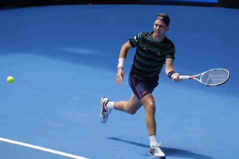 3rd January 2019, RAC Arena, Perth, Australia; Hopman Cup Tennis, sponsored by Mastercard; Cameron Norrie of Team Great Britain plays a forehand shot against Frances Tiafoe of Team USA  ActionPlus12092574 DavidxWoodley