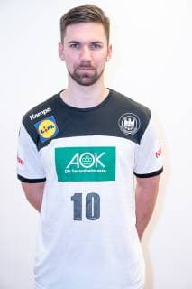 Fabian Wiede backspace middle press conference PK Handball World Championship 2019 German Handball Federation DHB Hamburg Hamburg Germany Hotel Treudelberg