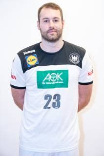 Steffen Fäth back left press conference PK Handball World Championship 2019 German Handball Federation DHB Hamburg Hamburg Germany Hotel Treudelberg
