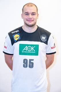 Paul Drux Backspace middle Backspace left Press conference PK Handball World Championship 2019 German Handball Federation DHB Hamburg Hamburg Germany Hotel Treudelberg