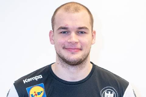 Paul Drux Backspace middle Backspace left Press conference PK Handball World Championship 2019 German Handball Federation DHB Hamburg Hamburg Germany Hotel Treudelberg