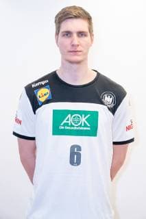 Finn Lemke back left press conference PK Handball World Championship 2019 German Handball Federation DHB Hamburg Hamburg Germany Hotel Treudelberg