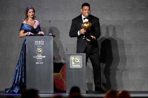 Photo LaPresse - Marco Alpozzi January 03, 2019 Dubai, United Arab Emirate Globe Soccer Award 2019 - 10th edition In the pic: Ronaldo Lu& xed;s Naz& xe1;rio de Lima win Player Career Award 2  Copyright: xMarcoxAlpozzi LaPressex