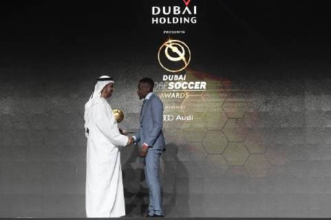 Foto Fabio Ferrari - LaPresse 03 Gennaio 2019 Dubai ( Emirati Arabi ) Globe Soccer Award 2019 - Decima Edizione. Nella foto:Mohammad Najeeb, Head of AD Sports Channel Blaise Matuidi, Player career awards photo Fabio Ferrari LaPresse January 03, 2019 Dubai (Unated Arab Emirate) Sport Globe Soccer Award 2016 - 10th Edition. In the pic: Mohammad Najeeb, Head of AD Sports Channel Blaise Matuidi, Player career awards  Copyright: xFabioxFerrari LaPresse LaPresse x
