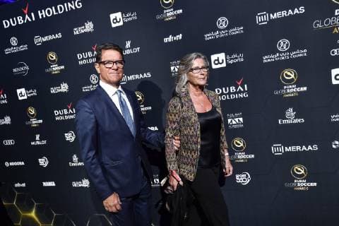 Photo LaPresse - Marco Alpozzi January 03, 2019 Dubai, United Arab Emirate Globe Soccer Award 2019 - 10th edition In the pic: Fabio Capello con la moglie  Copyright: xMarcoxAlpozzi LaPressex