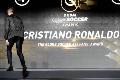 Foto Fabio Ferrari - LaPresse 03 Gennaio 2019 Dubai ( Emirati Arabi ) Globe Soccer Award 2019 - Decima Edizione. Nella foto: Cristiano Ronaldo photo Fabio Ferrari LaPresse January 03, 2019 Dubai (Unated Arab Emirate) Sport Globe Soccer Award 2016 - 10th Edition. In the pic: Cristiano Roanaldo  Copyright: xFabioxFerrari LaPresse LaPresse x