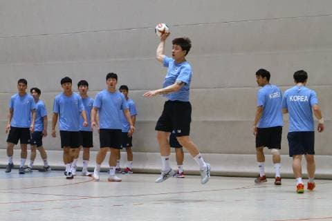 Handball Men Season 2018 19 World Championship 2019 in Germany and Denmark public training Korea 04 01 19 Copyright: xMichaelxHundtx xMatthiasxKochx
