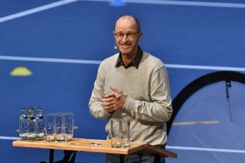 GER International DTB Tennis Congress 2019 04 01 2018 Estrel Congress Center Berlin GER International DTB Tennis Congress 2019 pictured Matthias Stach gives lecture nph Mauelshagen nph00321