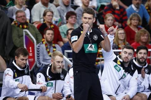 04 01 2019 TUI Arena Hannover International match Germany GER v Czech Republic CZE in picture Christian Prokop National coach GER cheers Germany GER v Czech Republic CZE