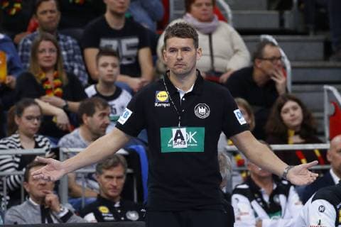 04 01 2019 TUI Arena Hannover International match Germany GER v Czech Republic CZE in picture Christian Prokop National coach GER is helpless Germany GER v Czech Republic CZE