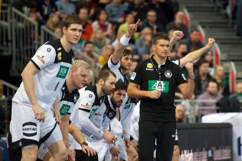 Handball Hannover 04 01 2019 test match preparation game Germany GER Czech Republic CZE Christian Prokop Germany coach jubilation