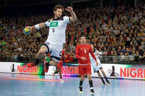 Handball Hannover 04 01 2019 test match preparation game Germany GER Czech Republic CZE Uwe Gensheimer Germany No 03