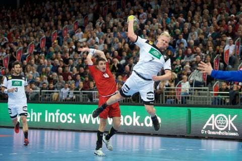 Handball Hannover 04 01 2019 test match preparation game Germany GER Czech Republic CZE Patrick Wiencek Germany No 07 STERBA Jakub Czech Republic No 14